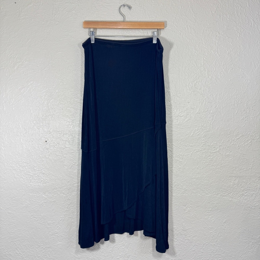 Vtg Y2K Chicos Travelers Maxi Skirt XL Bias Cut Asymmetric Whimsigoth Witch Vamp